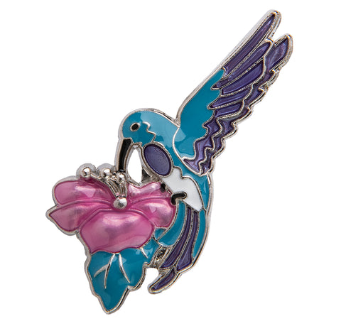 *Small Spaces* Pink & Blue Hummingbird (SKU: 01A-006)