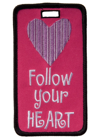 Follow Your Heart Luggage Tag (SKU: 08-003)