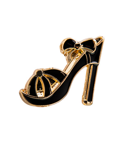 *Small Spaces* Gold & Black Shoe (SKU: 01A-324)
